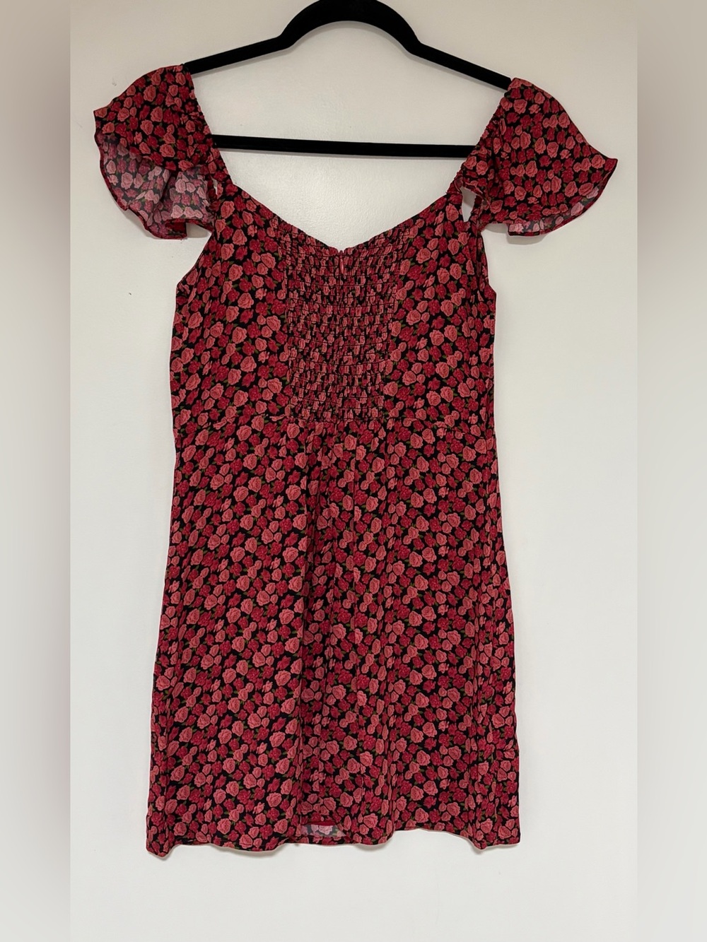 Summer Away Red Floral Gill Mini Dress Size Xs New — image 3 of 8